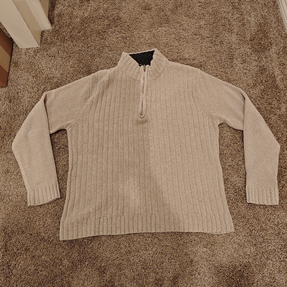 Michael Brandon Zip Top Mock Neck Sweater Size M